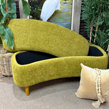 Load image into Gallery viewer, Chartreuse Kidney Shaped Bench