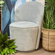 Load image into Gallery viewer, Blue Chenille Swivel Dining Chair