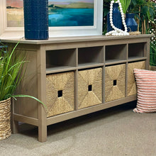 Load image into Gallery viewer, Wood Console W/Baskets