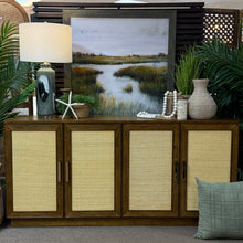 Load image into Gallery viewer, Wood & Cane Sideboard