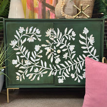 Load image into Gallery viewer, Green Floral Inlay Cabinet