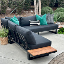 Load image into Gallery viewer, 3PC Black Modern Outdoor Sectional