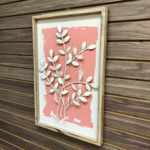 Load image into Gallery viewer, Pink Metal Leaf Art I