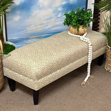 Load image into Gallery viewer, Yellow Speckled Upholstered Bench