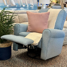 Load image into Gallery viewer, Sky Blue Swivel Glider Recliner