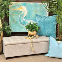 Load image into Gallery viewer, Light Beige Storage Ottoman