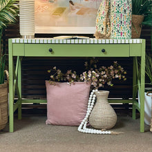 Load image into Gallery viewer, Green/White Striped Desk