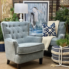 Load image into Gallery viewer, Tufted Blue Chair