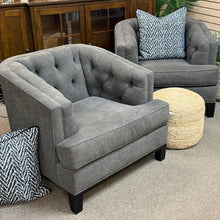 Load image into Gallery viewer, Grey Curved Back Chair