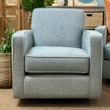 Load image into Gallery viewer, Textured Blue Swivel Glider
