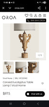 Load image into Gallery viewer, Vical Home Carved Lamp
