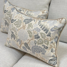 Load image into Gallery viewer, Aqua/Beige Designer Lumbar