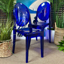 Load image into Gallery viewer, Blue Acrylic Dining Chair