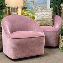 Load image into Gallery viewer, Pink Swivel Accent Chair