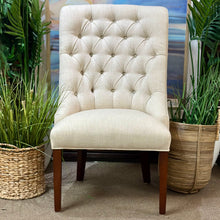 Load image into Gallery viewer, Ivory Tufted Dining Chair