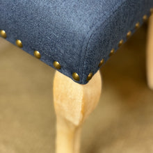 Load image into Gallery viewer, Navy Tufted Dining Chair