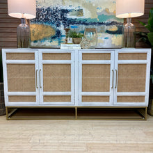 Load image into Gallery viewer, White 4DR Cane Cabinet