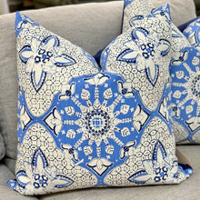Load image into Gallery viewer, Blue Quadrille Pillow