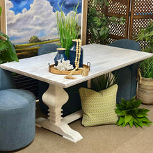 Load image into Gallery viewer, White Trestle Dining Table
