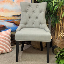 Load image into Gallery viewer, Grey Tufted Dining Chair