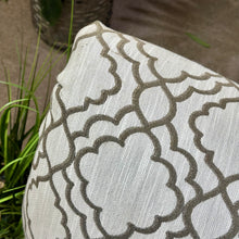Load image into Gallery viewer, Grey/White Motif Chair