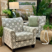 Load image into Gallery viewer, Grey/White Motif Chair