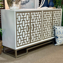 Load image into Gallery viewer, Silver/White Geometric Cabinet