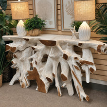 Load image into Gallery viewer, Washed Teak Console