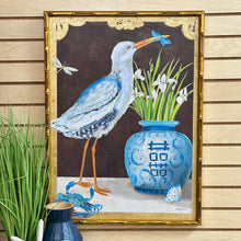 Load image into Gallery viewer, Gold Foil Bird Art in Bamboo Frame I