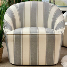 Load image into Gallery viewer, Grey Striped Swivel Chair