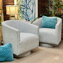 Load image into Gallery viewer, Mingled Blue Swivel Chair