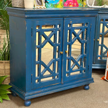 Load image into Gallery viewer, 2DR Distressed Blue Cabinet