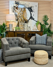 Load image into Gallery viewer, Grey Curved Back Chair