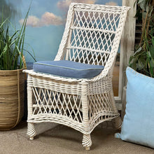 Load image into Gallery viewer, White Wicker Dining Chair