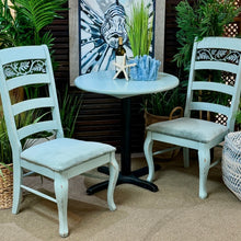 Load image into Gallery viewer, 3PC Aqua Distressed Bistro Set