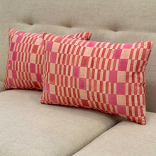 Load image into Gallery viewer, Pink Checked Designer Lumbar