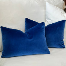 Load image into Gallery viewer, Blue Velvet Designer Lumbar