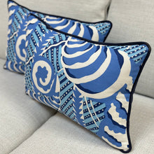 Load image into Gallery viewer, Blue Quadrille Designer Lumbar