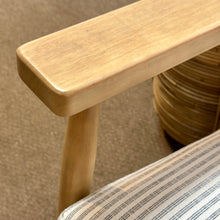 Load image into Gallery viewer, Blue/Ivory Striped Chair