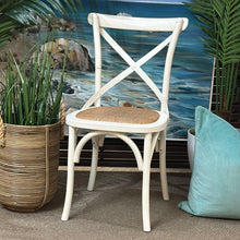 Load image into Gallery viewer, White Cane Seat Dining Chair