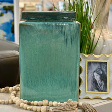 Load image into Gallery viewer, Teal Lidded Jar