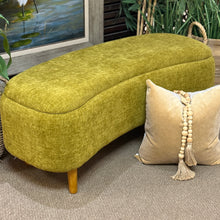 Load image into Gallery viewer, Chartreuse Kidney Shaped Bench