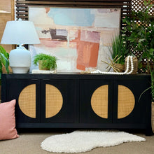 Load image into Gallery viewer, Black/Cane 4DR Cabinet