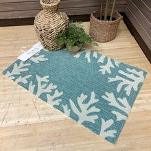 Load image into Gallery viewer, Aqua Coral Indoor/Outdoor Rug