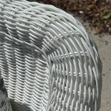 Load image into Gallery viewer, White Wicker Outdoor Chair