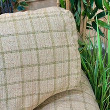 Load image into Gallery viewer, Taupe/Green Plaid Sofa