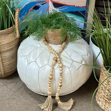 Load image into Gallery viewer, White Leather Pouf