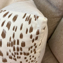 Load image into Gallery viewer, Brown/Ivory Spotted Down Pillow