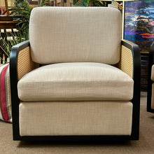 Load image into Gallery viewer, Cane/Black Swivel Chair