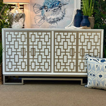Load image into Gallery viewer, Silver/White Geometric Cabinet